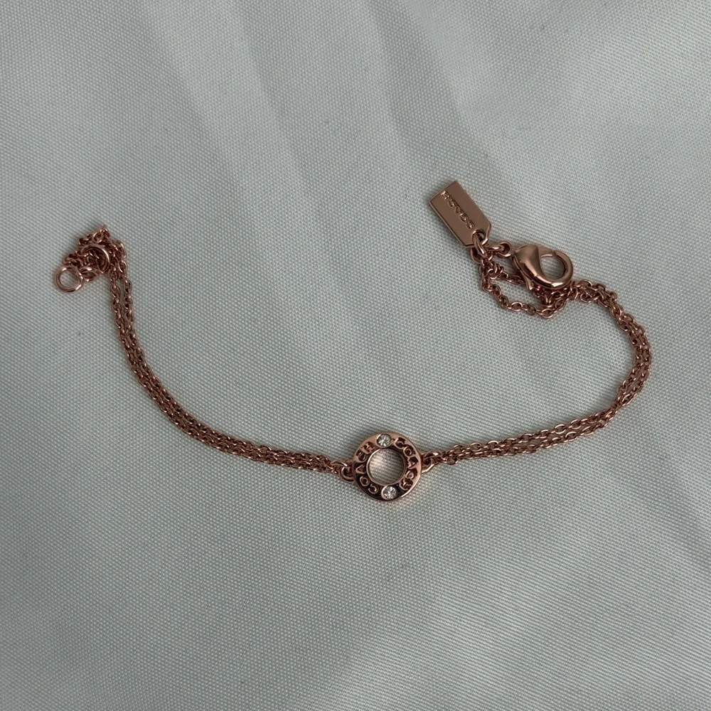 Coach Rose Gold Logo Bracelet